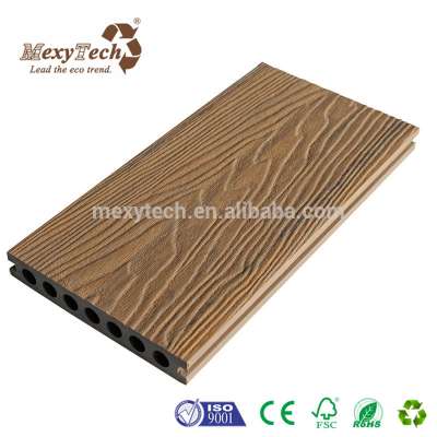 Fire-proof 3D Embossing Flexible WPC Composite decking